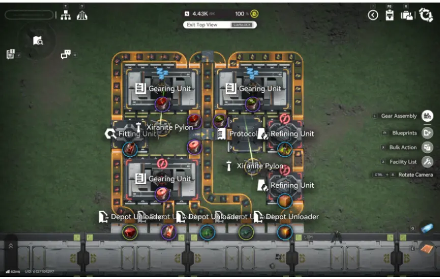 Gear components control panel. v1.2.